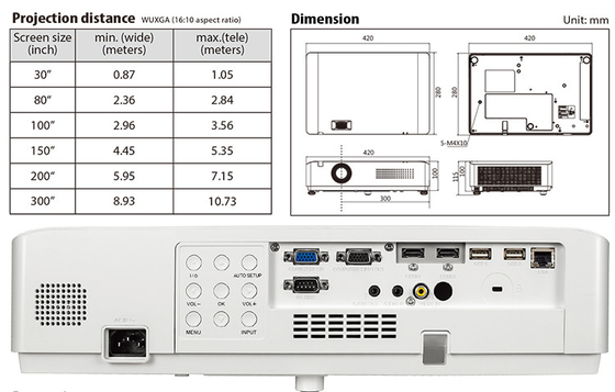 フラインレーザー光源 4k Hdr Wxga 教育プロジェクター 4500 ルメン
