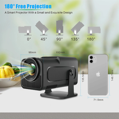 FLYIN HY320MINI 4K Ultra HD 3D ポータブルショートスロープロジェクタ&ホームシアター&映画館用プレゼンテーション機器