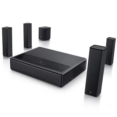 フラインM1 5000ルメンDLPレーザープロジェクター 3D 4K アンドロイド超ショートスローホームシアタープロジェクター 300インチスクリーンポータブルレーザーテレビプロジェクター 1080p US