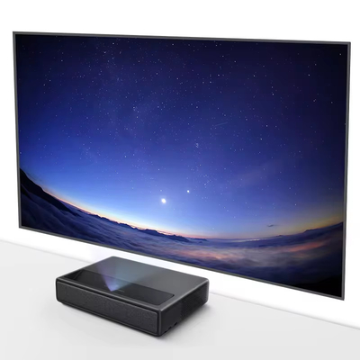 フラインM1 5000ルメンDLPレーザープロジェクター 3D 4K アンドロイド超ショートスローホームシアタープロジェクター 300インチスクリーンポータブルレーザーテレビプロジェクター 1080p US